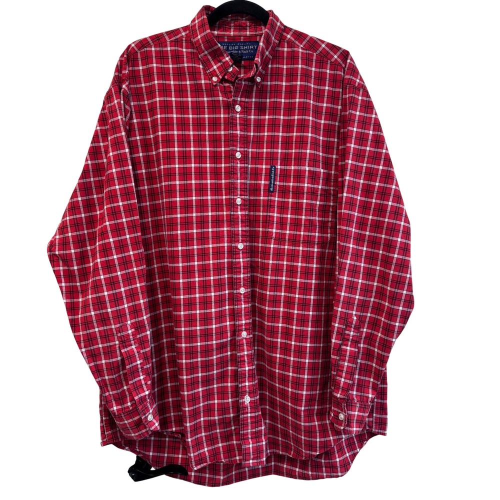 Abercrombie & Fitch The Big Shirt 90's Vintage Button Down Long Sleeve Cotton  L